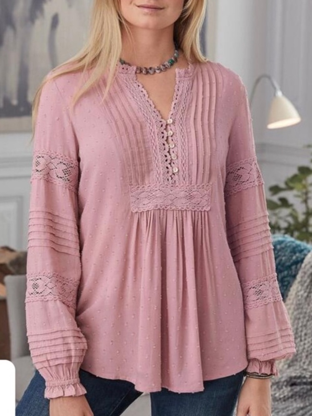 Sundance Purple Lace Embroidered Babydoll Top Boho Romantic Cottagecore Y2K L